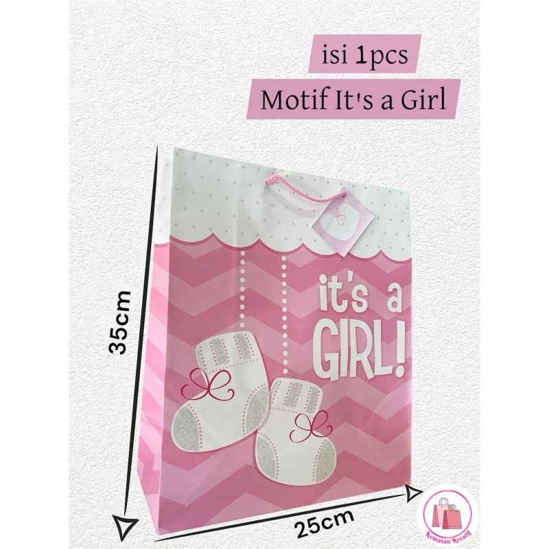 

Paperbag motif girl/ goodie bag