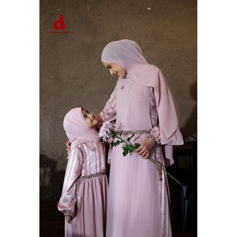 (seri ibu dan anak)Abaya D'glaze Abaya ibu / Abaya anak(tanpa jilbab semua size) Dannis Collection| 