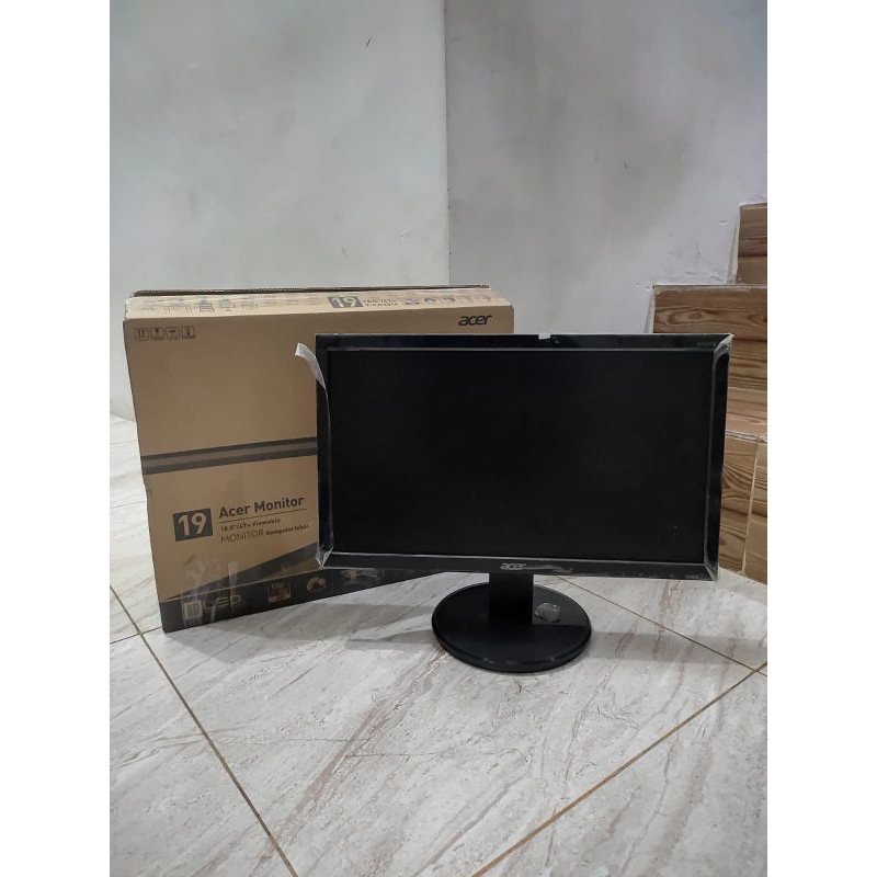 MONITOR ACER 19 INCH LED WIDE LENGKAP DUSS