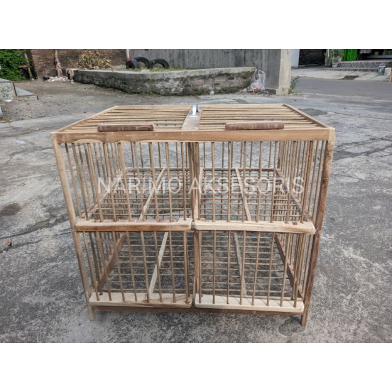 Dongdang merpati tempat bawa burung merpati 4 pintu