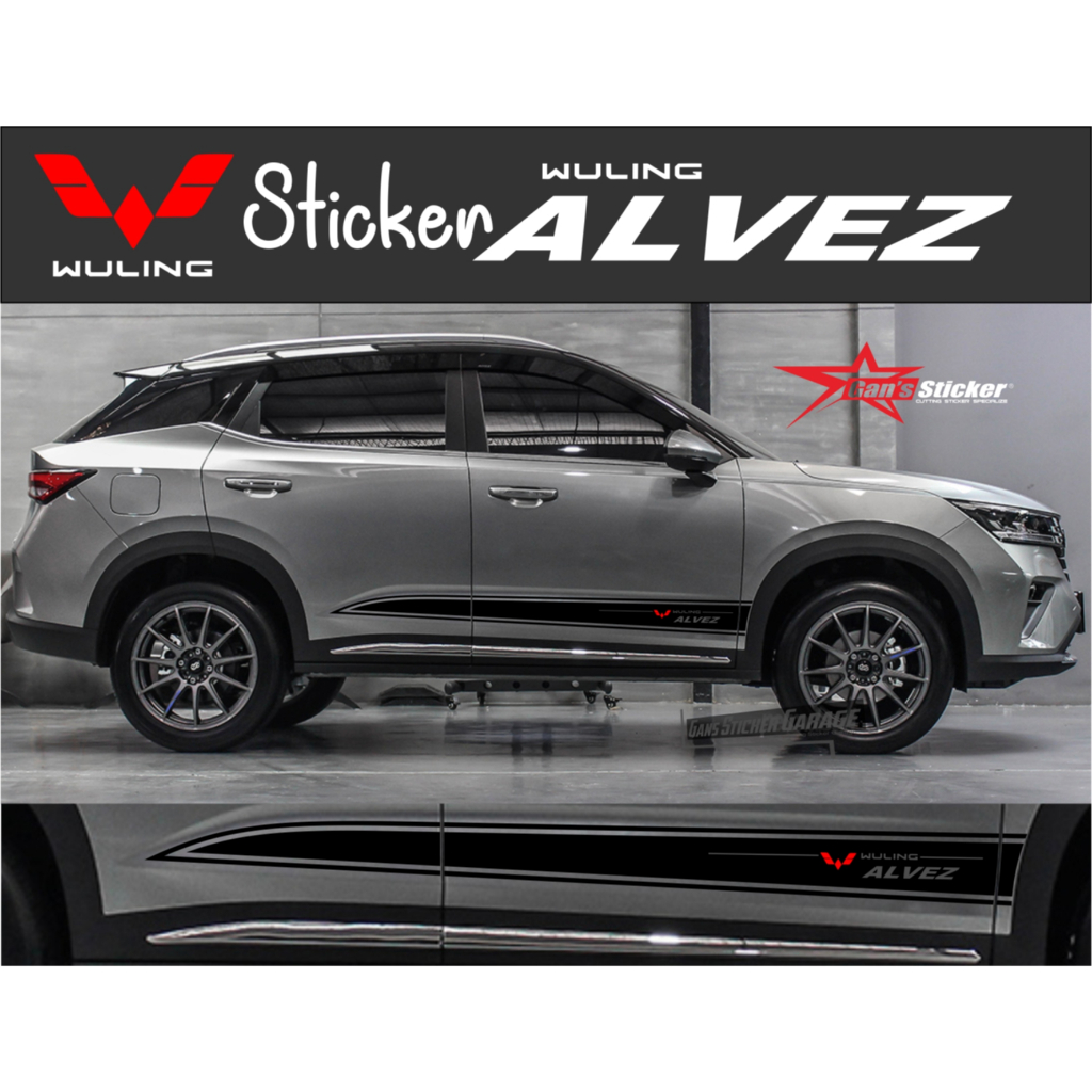 STICKER VARIASI WULING ALVEZ AKSESORIS MOBIL WULING ALVEZ