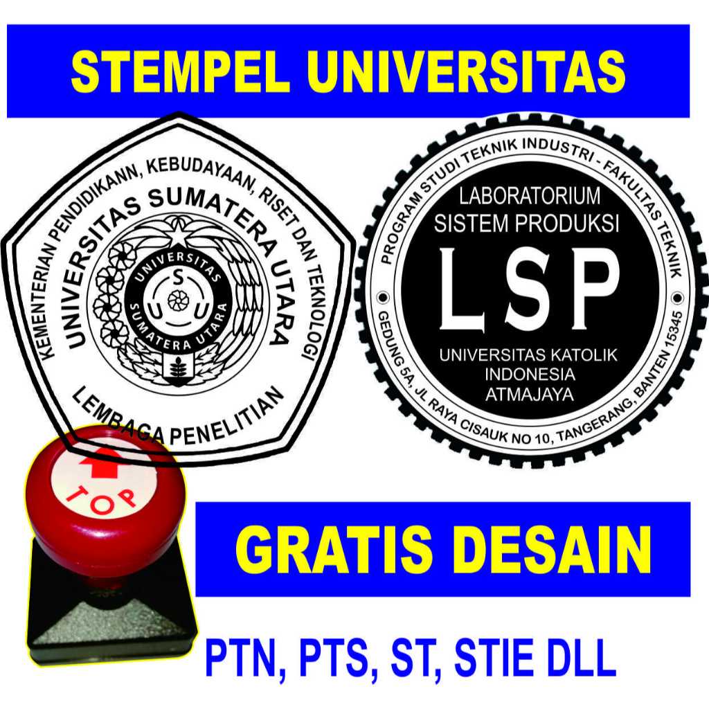 

Stempel Universitas stempel kampus stempel perguruan tinggi