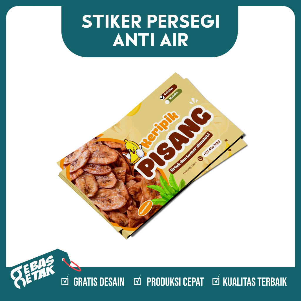 

CETAK STIKER VINYL TRANSPARAN PERSEGI KOTAK CUSTOM DESAIN PRINT STICKER PROMOSI KEMASAN LABEL PRODUK