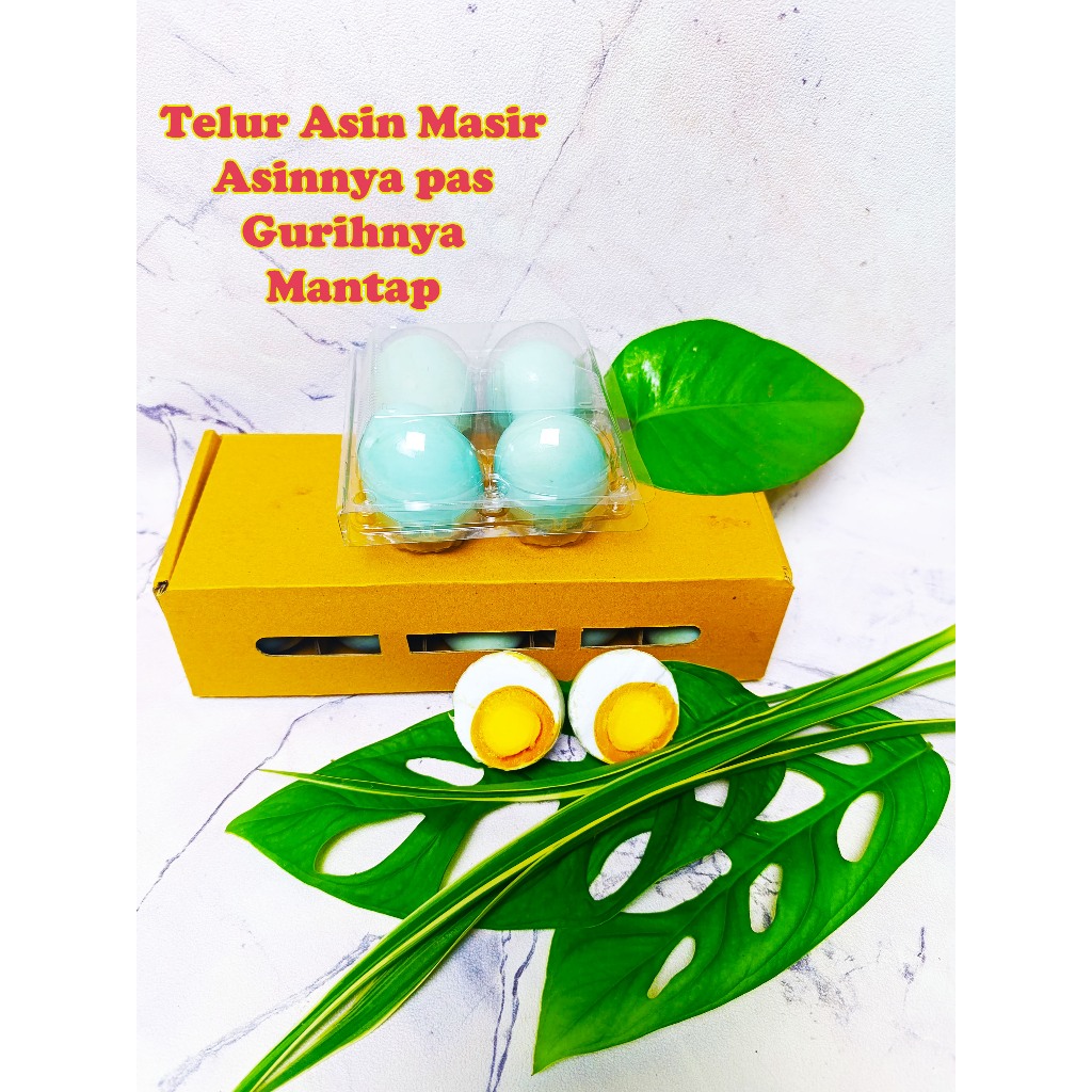 

TELUR ASIN OMEGA/MASIR Matang telur bebek asli 100% (4 BUTIR)