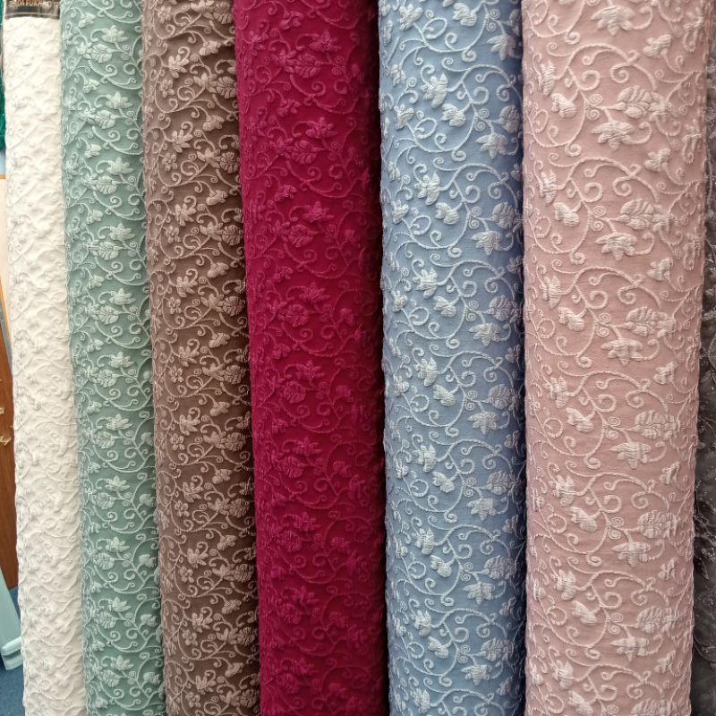 Bahan Kain Polosan Jaguar Embos