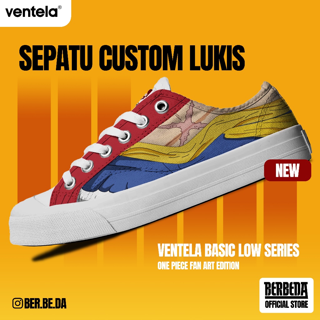 Sepatu Custom Ventela One Piece Luffy
