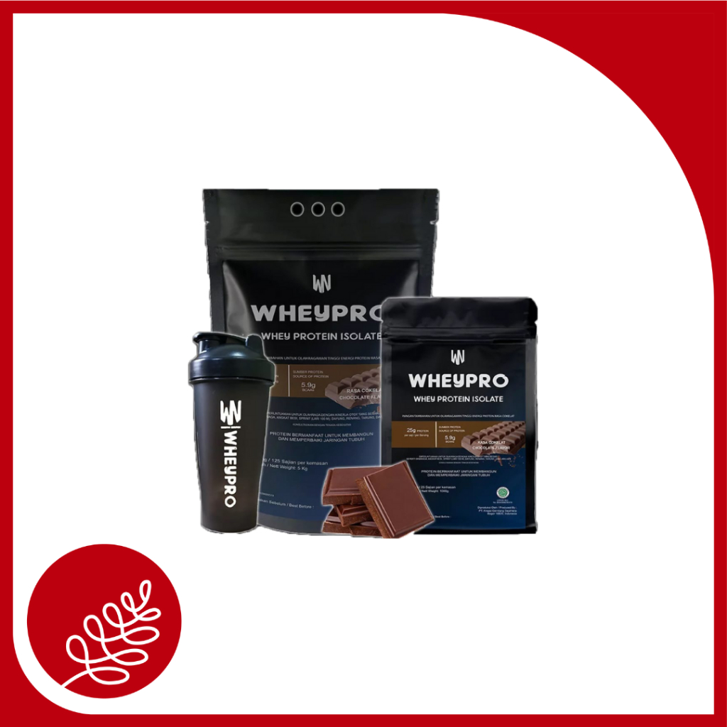 Wheypro Isolate 1Kg | 3Kg | 5Kg | Cokelat | Banana | Whey Protein Isolate untuk Otot & Diet | Suplem