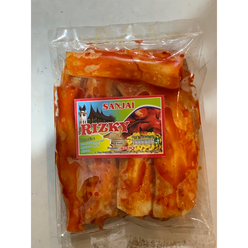 

Kripik balado panjang pedes manis Sanjai Rizky