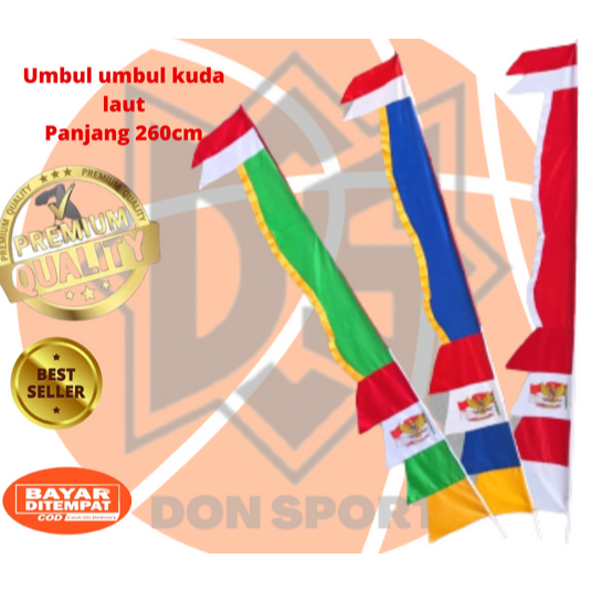 umbul umbul kuda laut/umbul umbul merah putih/umbul umbul warna warni/bendera umbul umbul warna warn