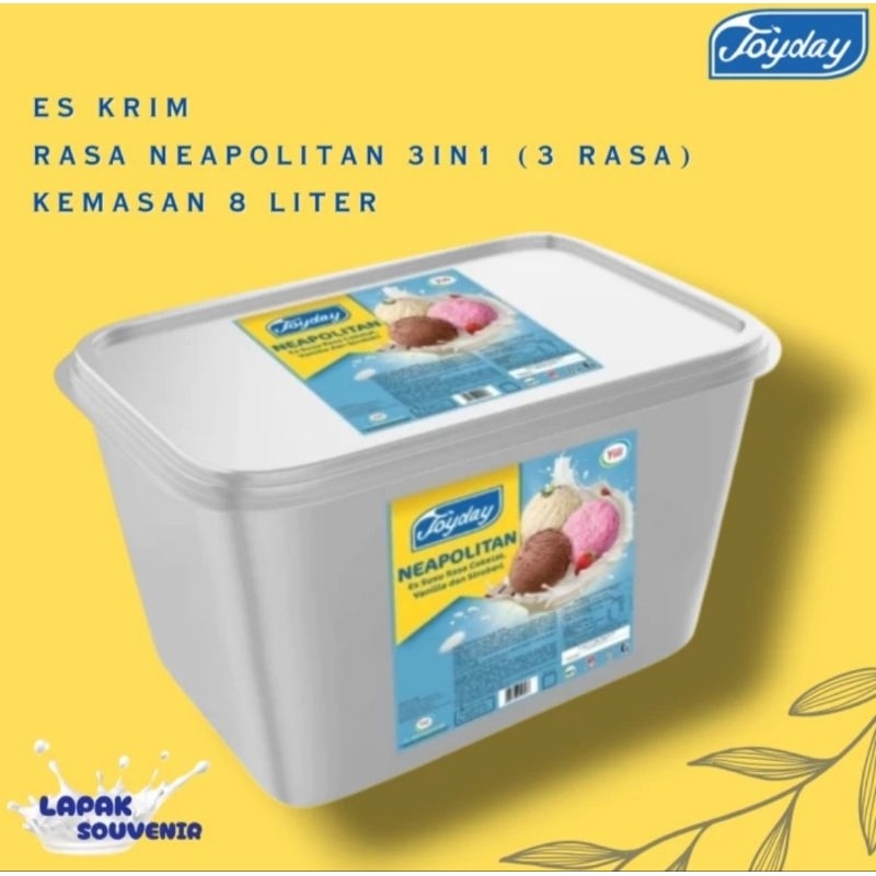 

Ice Cream Joyday Neapolitan 8 Liter / Es Krim Neapolitan 8 Liter 3in1