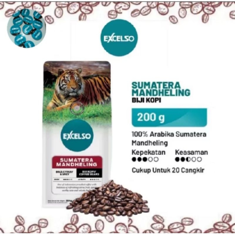 

EXCELSO KOPI BIJI MANDHELING 200GR