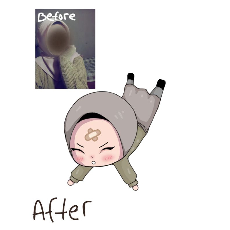 

Jasa gambar digital wajah chibi