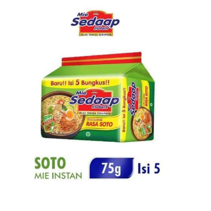 

Mie sedap rasa soto ayam 90gr isi 5 bungkus