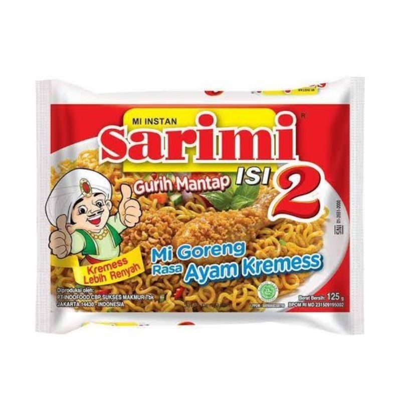

Sarimi isi 2 Goreng Ayam Kremess