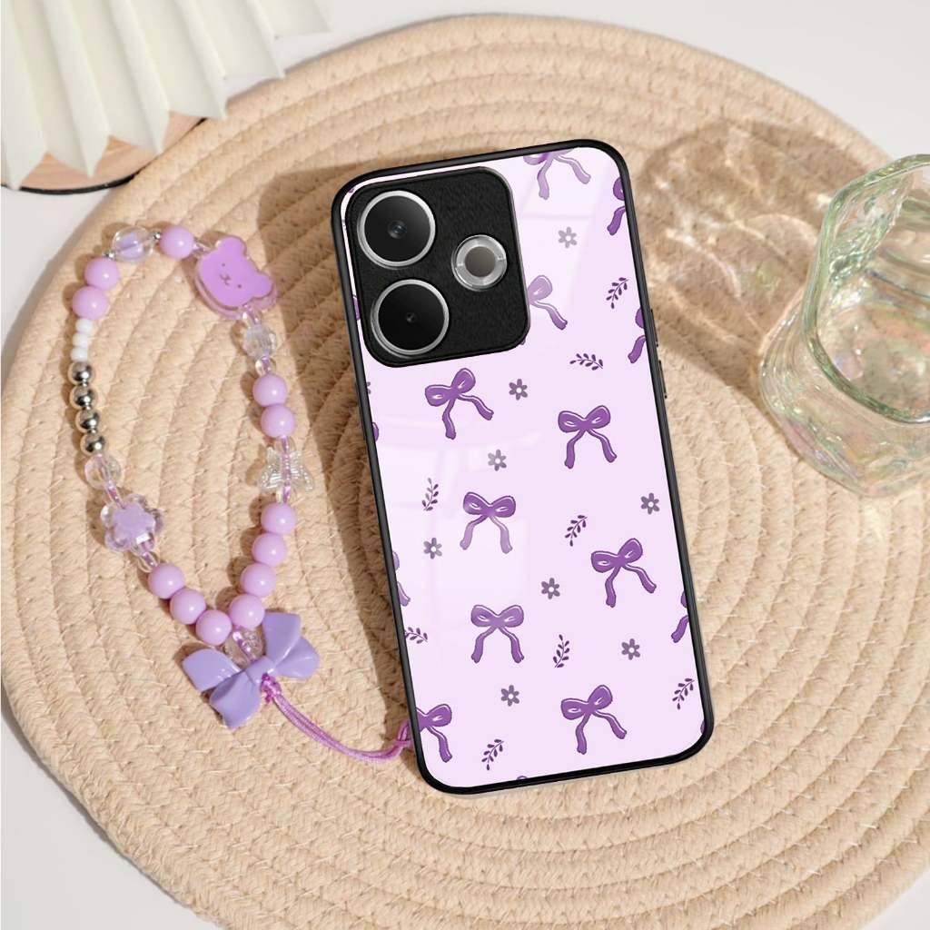 Softcase Glossy Glass + Strap Case Oppo A5 PRO A5i A5X Terbaru 2025 [SCK16] Case Oppo A5 PRO - Casin