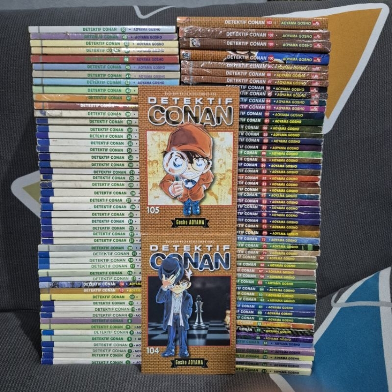 Paket Buku Komik Detektif Conan Vol 1-105 Fullset Fulset Set Lengkap