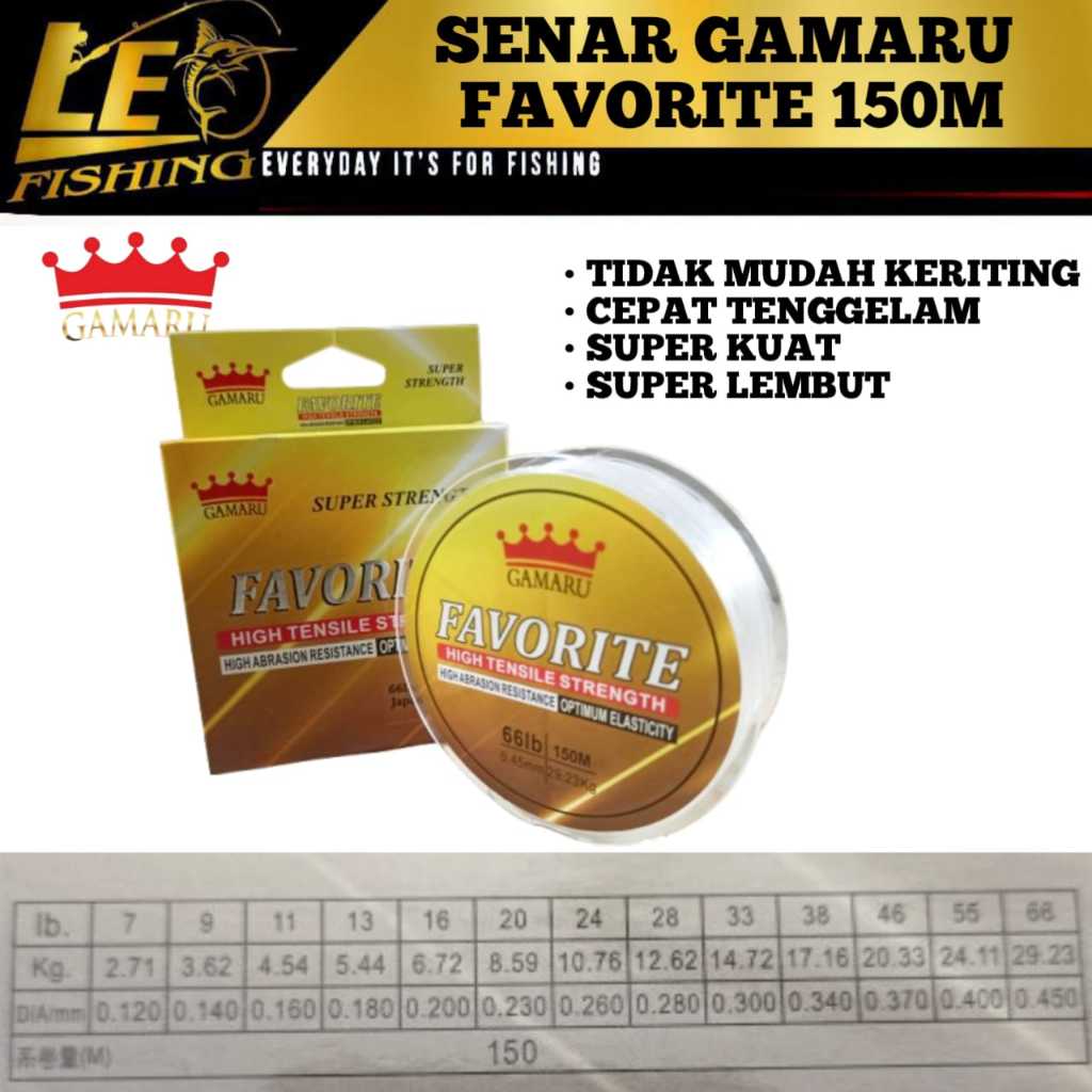 SENAR GAMARU FAVORITE 150M TALI PANCING MATERIAL JAPAN FISHING LINE SENAR PANCING PREMIUM SENAR PANC