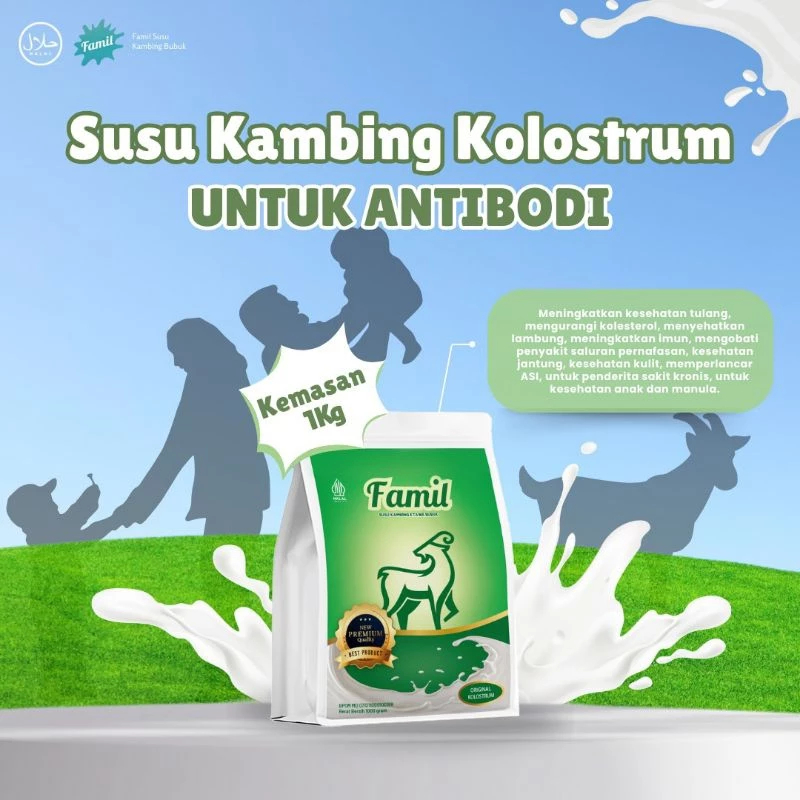 

Susu Kambing Etawa Bubuk Original Kolostrum 1000 Gram Susu Famil Murni Kolostrum / Susu Kolostrum Untuk Daya Tahan Tubuh