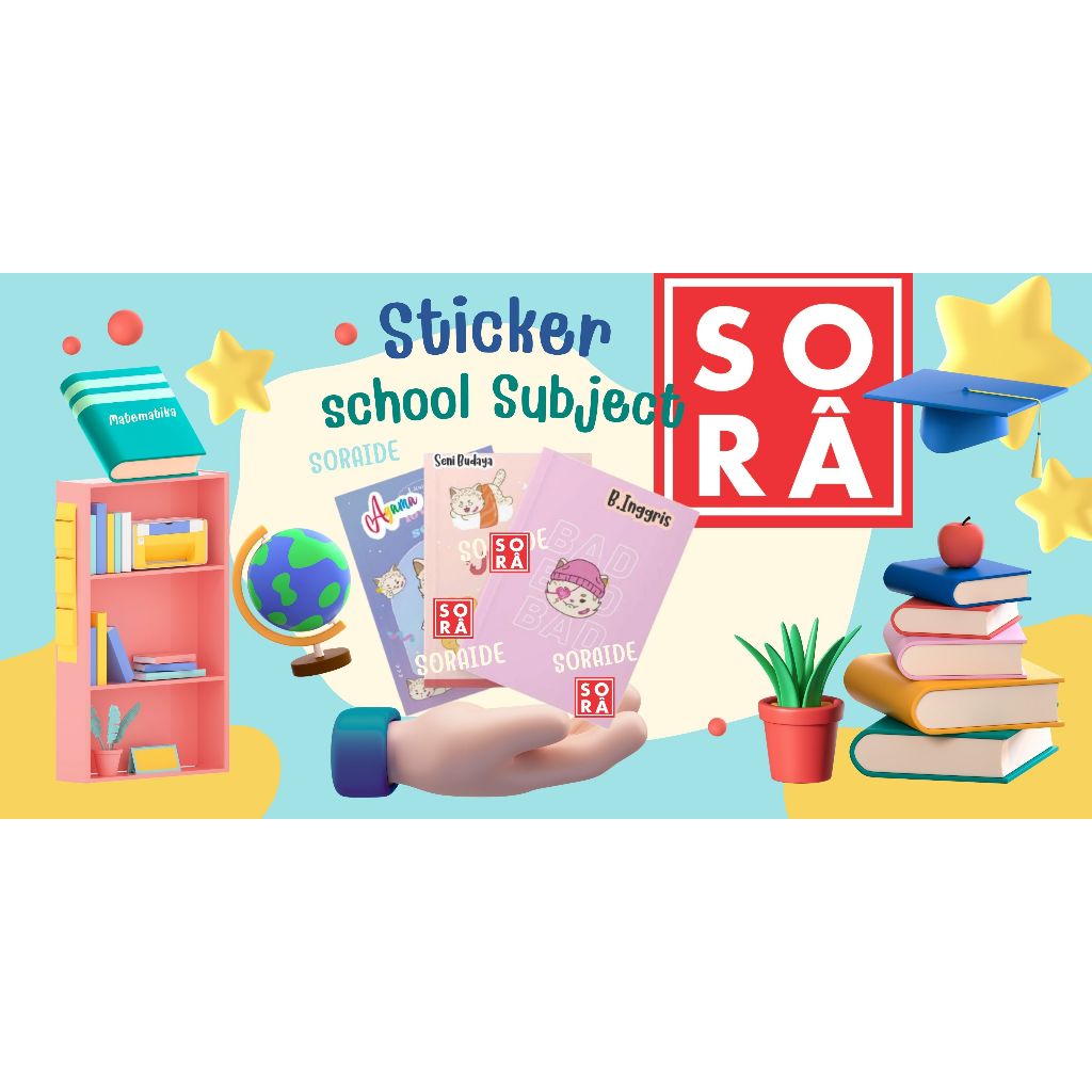 

STIKER LABEL BUKU NAMA DAFTAR PELAJARAN SCHOOL SUBJECT WATERPROOF