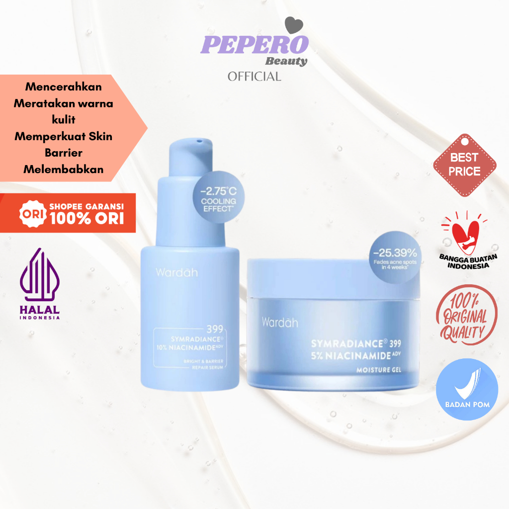 WARDAH Symradiance 399 All Series | Moisturizer Gel | Serum Eksfoliasi Wajah