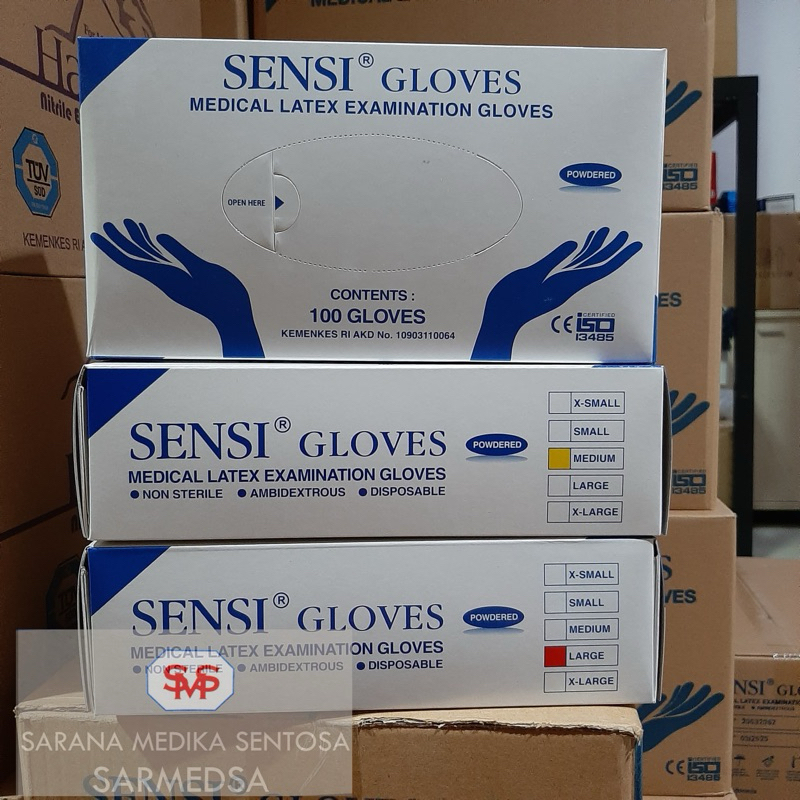 Sarung Tangan Latex sensi / Medical Latex Examination Gloves Sensi