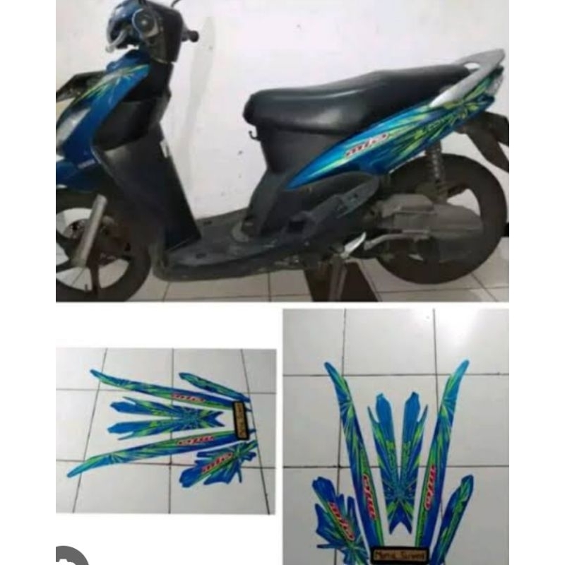 Lis striker striping Yamaha Mio sporty full body mudah di pasang th2008/2009BIRU