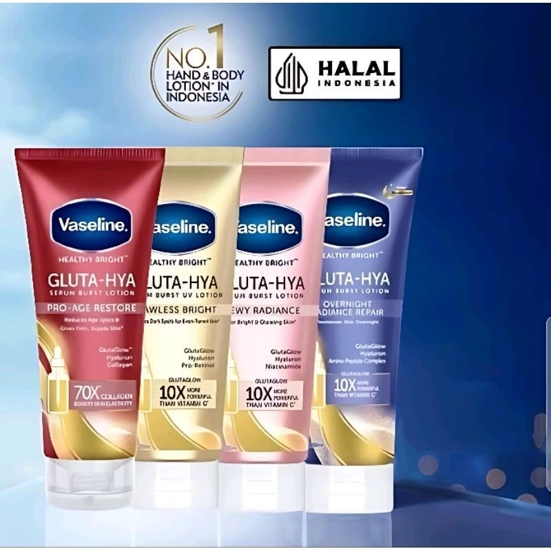 Vaseline Gluta-Hya 200ml| Vaseline Gluta Healthy Bright Gluta-Hya Serum Burs Lotion 200ml