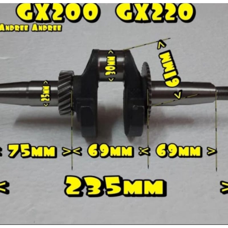 Gx200 crankshaft genset gx220 7,5 hp 8hp