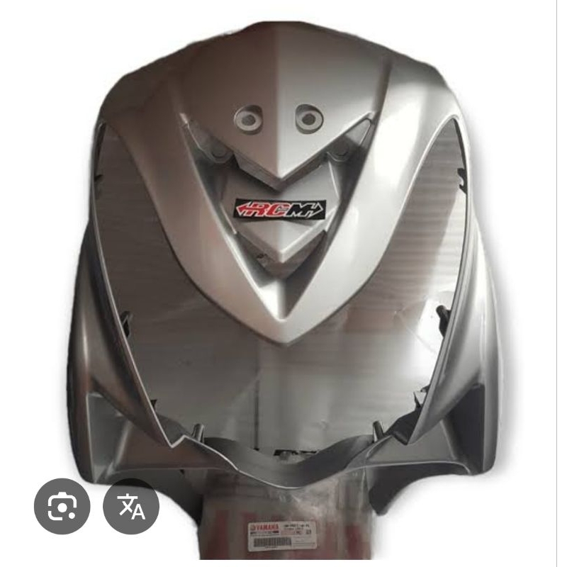 tameng depan mio soul karbu warna silver ori yamaha