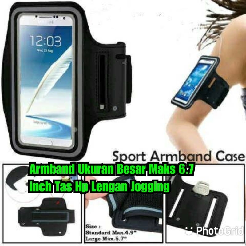 Armband besar Ukuran hp Maks 6.7 inch arm band Tas Hp lengan dompet Hp olahraga jogging lari pagi ta