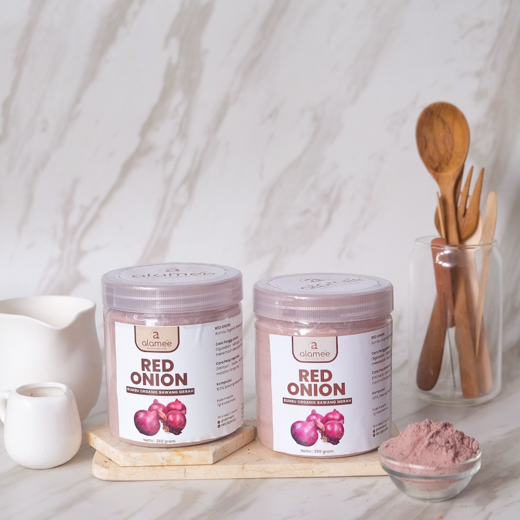 

ALAMEE Bawang Merah Bubuk Murni Red Onion Powder Bumbu Dapur Organik Masak Tanpa Campuran