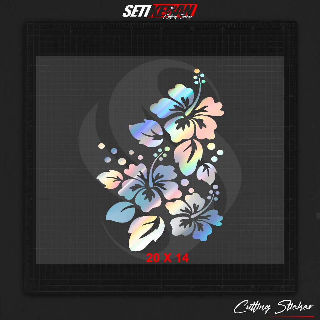 Cutting Stiker Flower Variasi Motor Mobil Sticker Bunga Cantik Universal LucuTimbul Keren Nyala Dasb