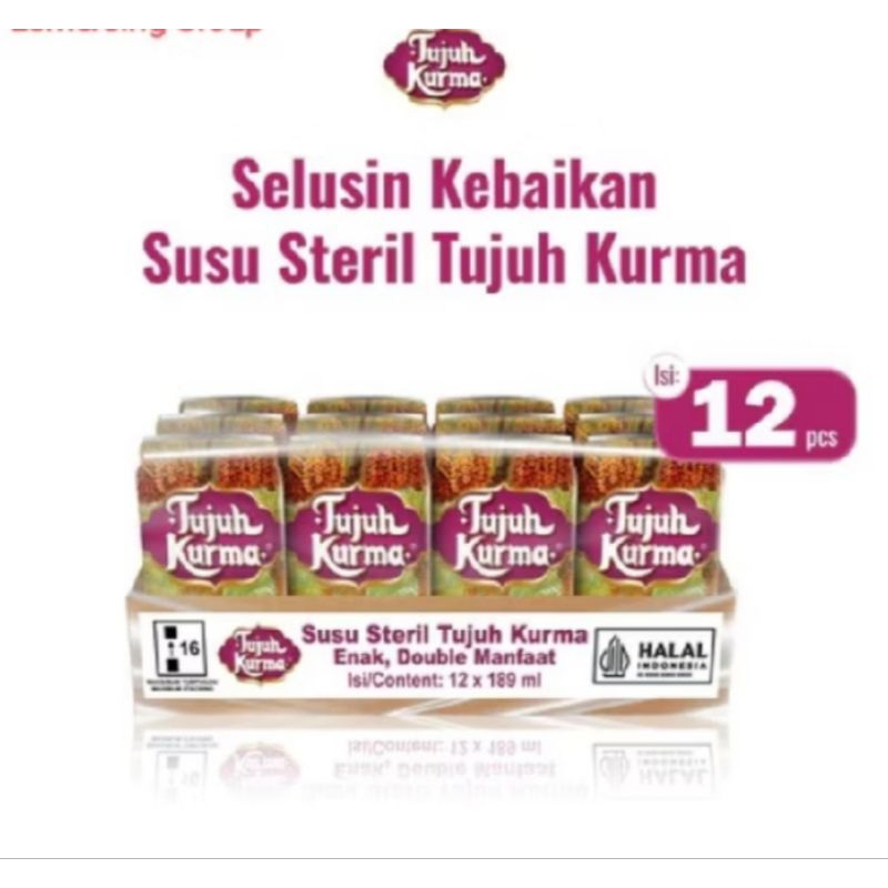 

Susu Steril 7 kurma 189ml 1 karton(12pcs)