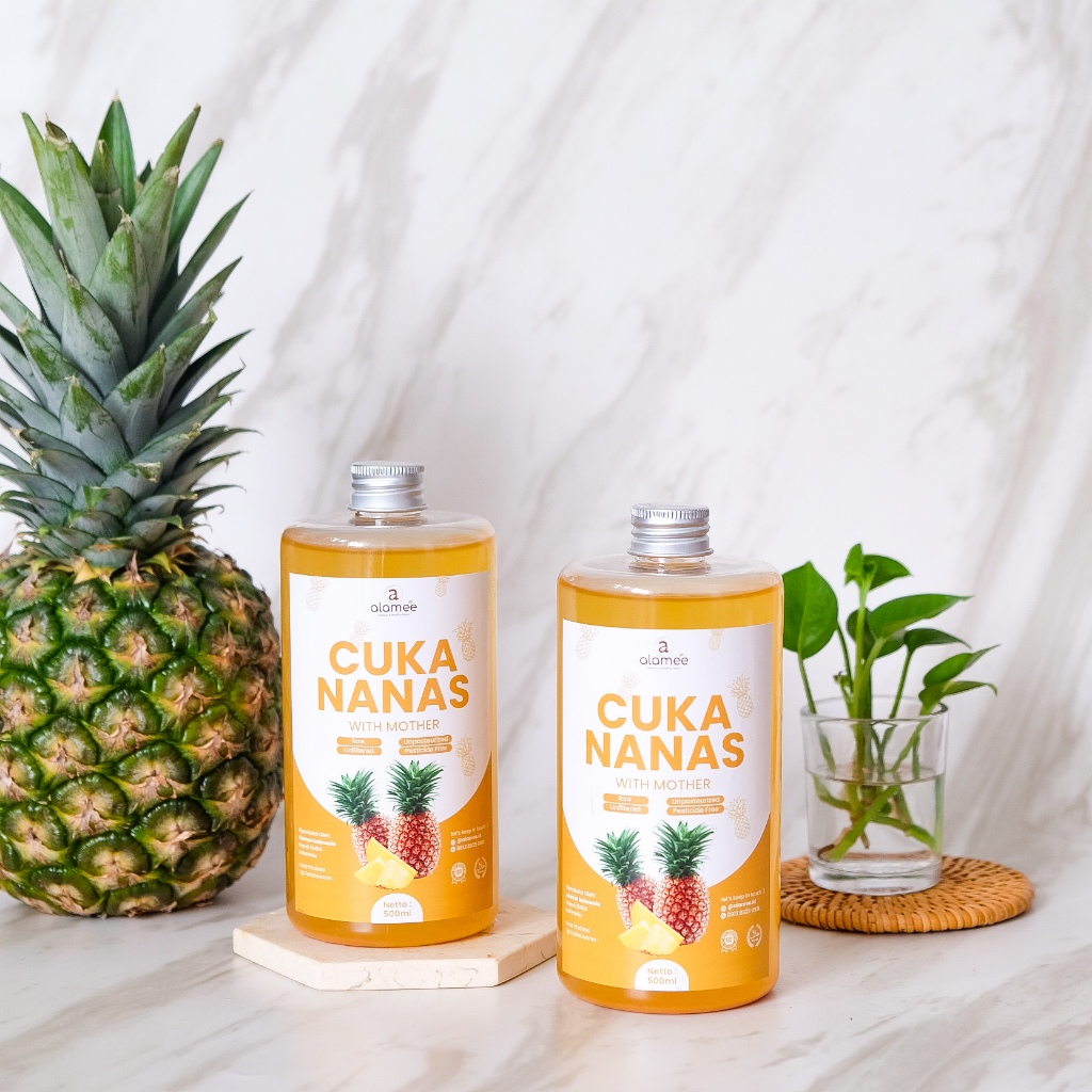 

ALAMEE Cuka Nanas Original Pineapple Cider Vinegar With Mother Organik 500ml