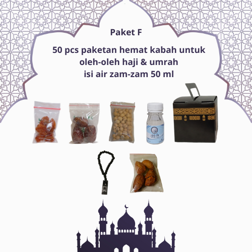 

paketan hemat tasbih+almond kabah untuk oleh oleh haji dan umroh 50 pcs (isi air zamzam 50 ml)