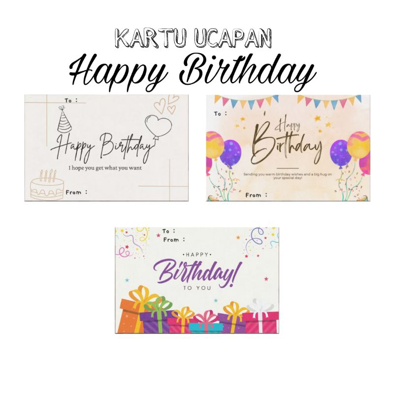 [KARTU UCAPAN] Kartu Ucapan Ulang Tahun // Kartu Ucapan Happy Birthday