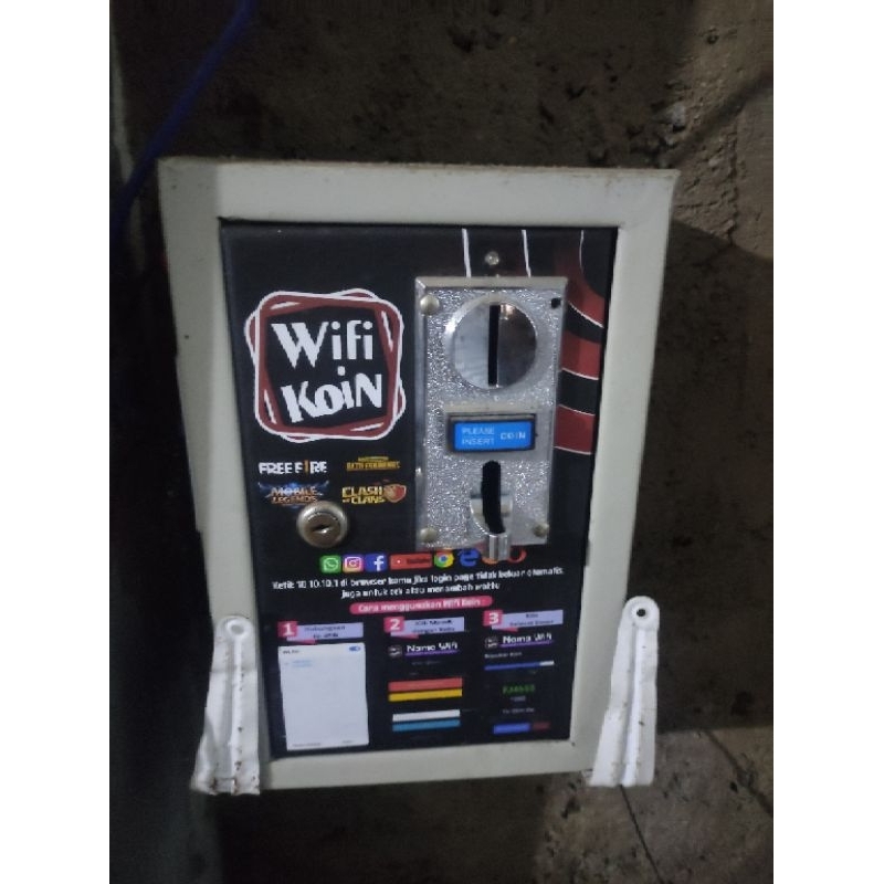 Alat Wifi Voucher Koin router mikrotik kabel LAN (Alat usaha sepaket atau ecer)