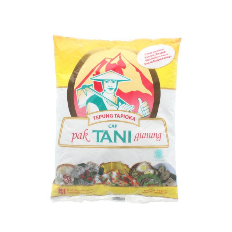 

Tepung Tapioka Cap Pak Tani Gunung 500gr/Tapioca Flour Cap Pak Tani Gunung 500gr