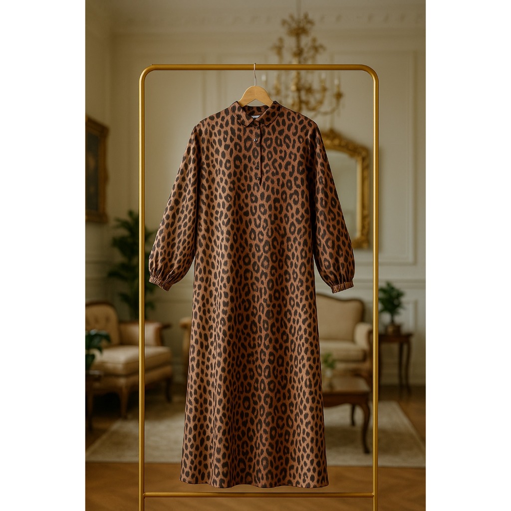 DRESS WANITA MOTIF MACAN