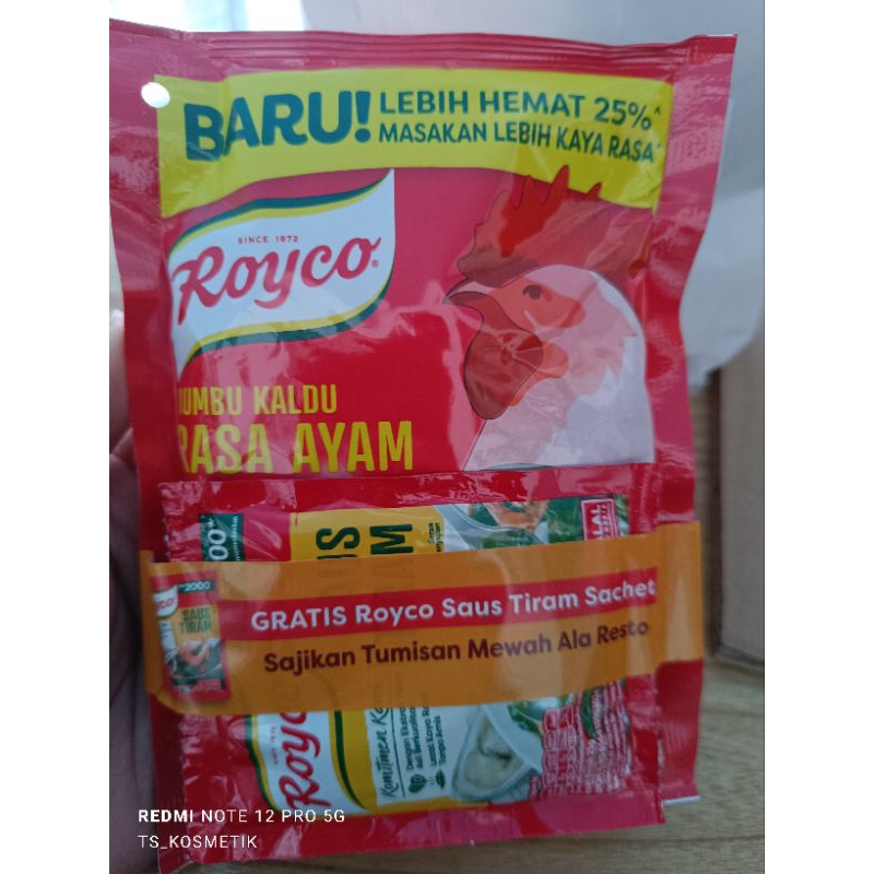 

Royco ayam 220gr(Besar) + saos tiram