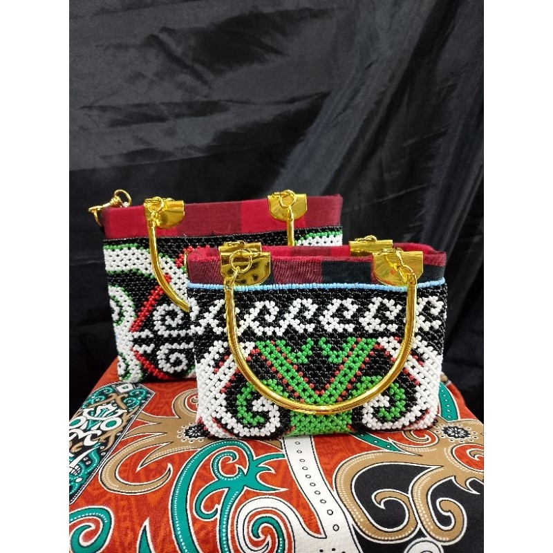TAS TENTENG BESI MANIK DAYAK/TAS TENTENG KOTAK MANIK DAYAK