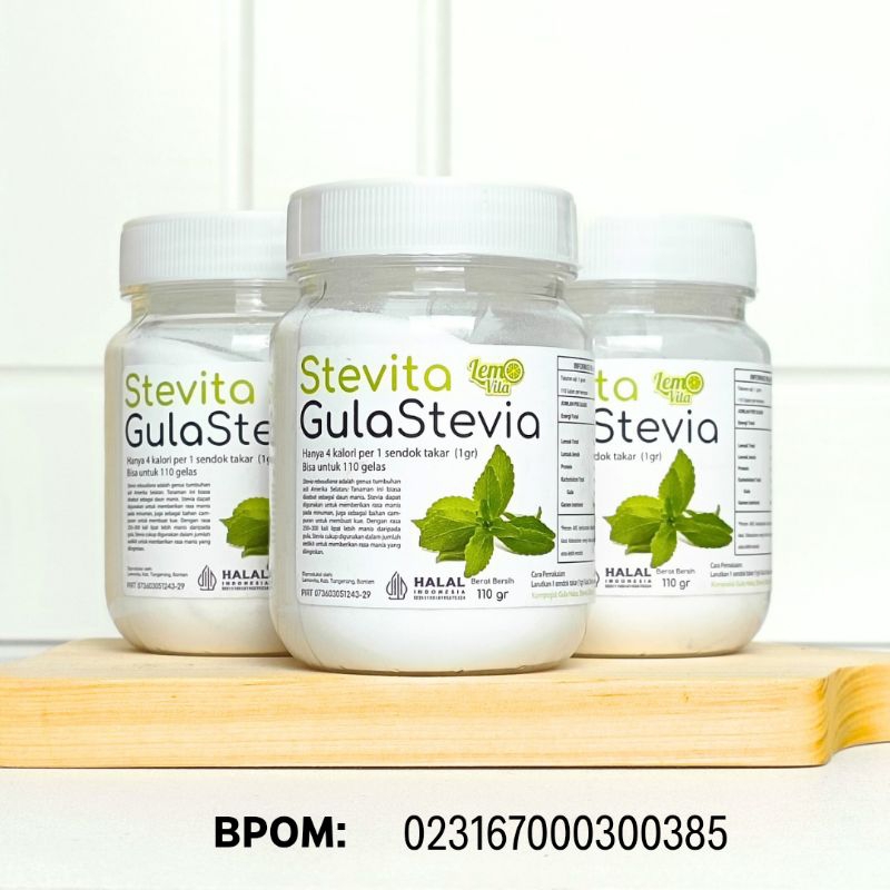 

Gula Stevia Diet LEMOVITA 110gr l Pemanis Alami l Pengganti Gula l Diabetes & Diet Friendly l Al-Jawad Store