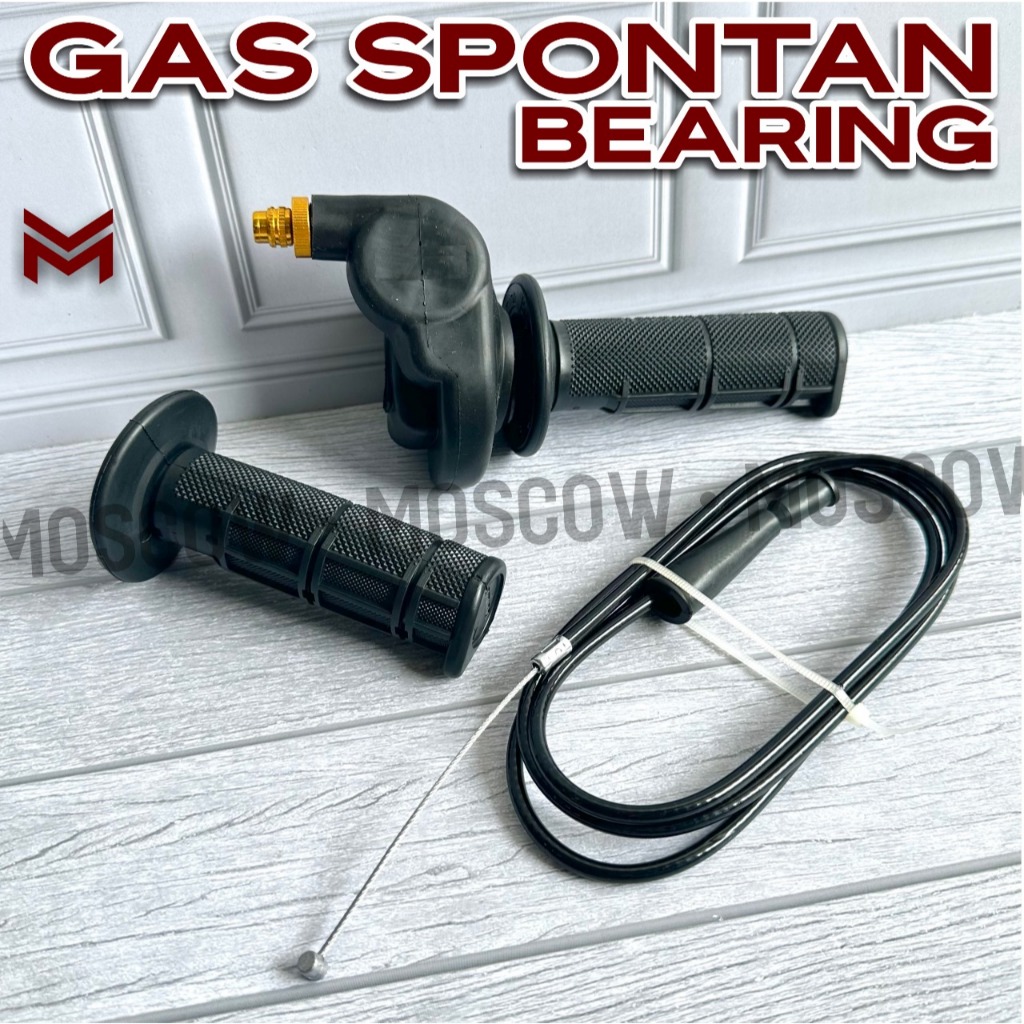 GAS SPONTAN BEARING 1 KABEL GRIP 1 SET + KABEL UNIVERSAL RX KING NINJA XABRE SCORPIO VIXION DLL GAS 