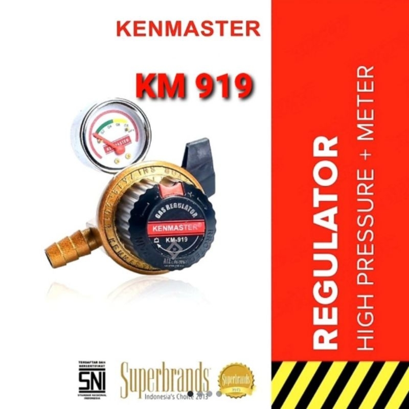 KENMASTER Regulator Kepala Gas High Pressure HP Meter 919 SNI