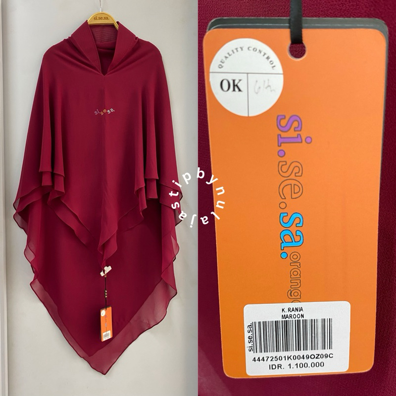 Jastipbynula | Sisesa Khimar Rania Maroon