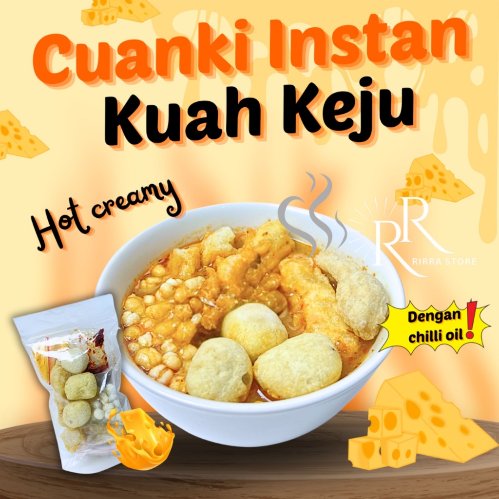

[CHEESE CREAMY] 1 BUNGKUS CUANKI INSTAN KUAH KEJU CHILLI OIL HOT CREAMY INSTAN FOOD Kaldu