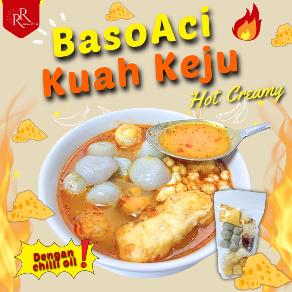 

[CHEESE CREAMY] 1 BUNGKUS BASO ACI KUAH KEJU HOT CREAMY INSTAN FOOD Kaldu Pedas Chili Seblak Cuangki
