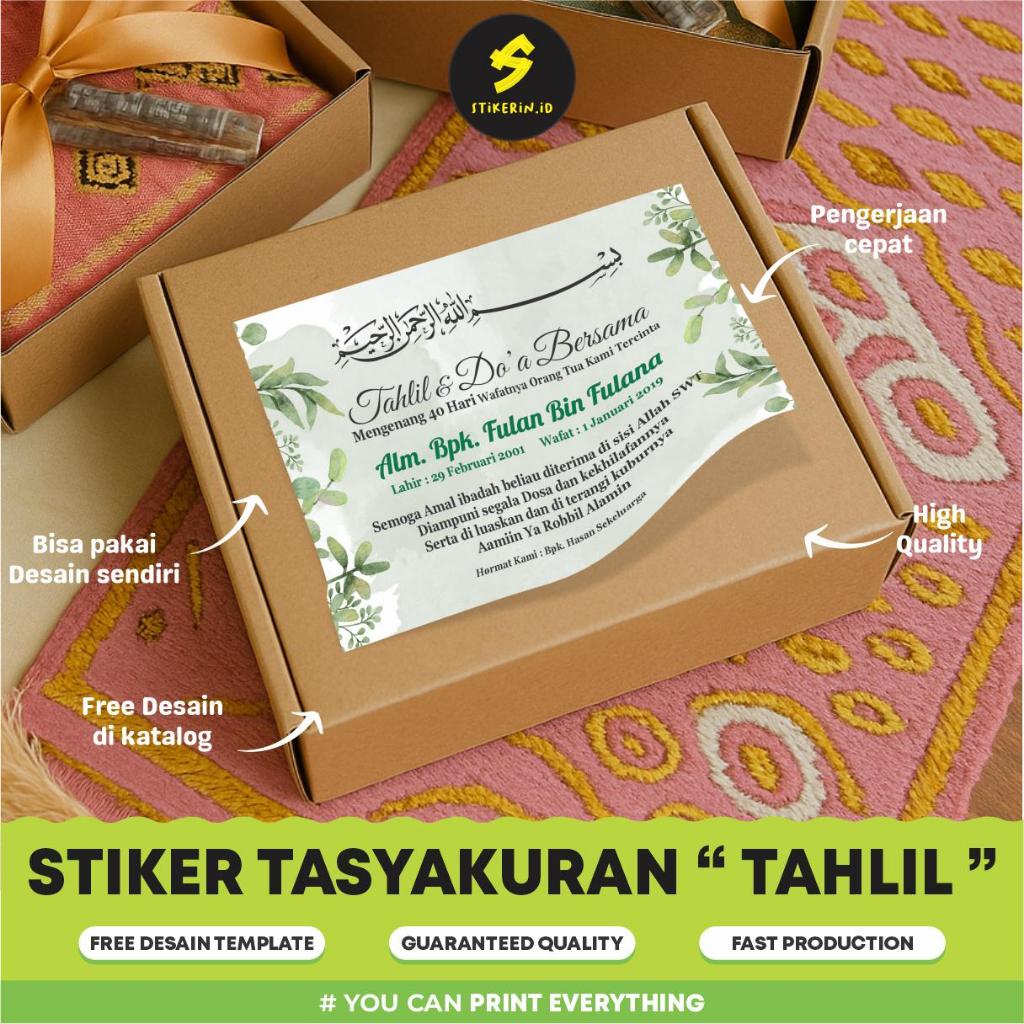 Stiker A3+ Tasyakuran Haul Pengajian Mengenang Wafatnya 40 100 1000 Hari
