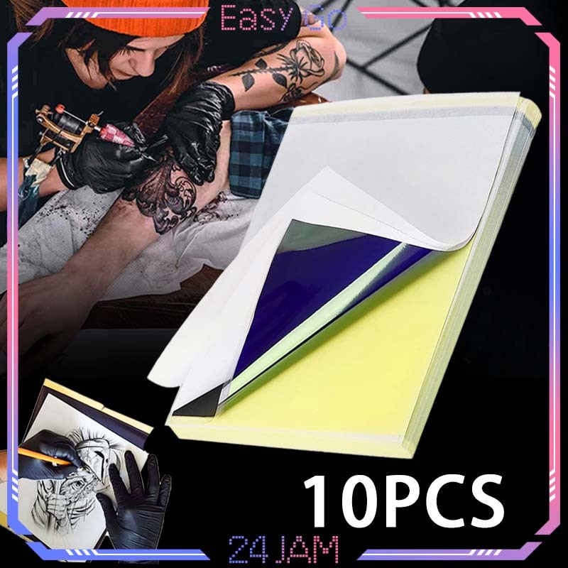 

10Pcs Kertas Karbon Tato Thermal Kertas Stencil Tattoo Termal Tatto Kertas Transfer Tattoo