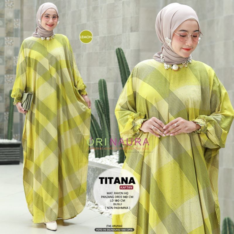 Gamis Kaftan Wanita Efita Jumbo Size LD 170 cm Baju Muslimah Elegan Simple Bahan Rayon Premium